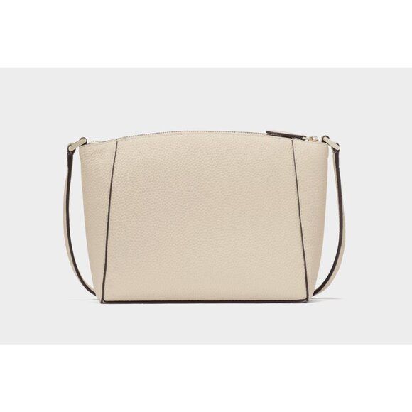 New Kate Spade Monica Pebbled Leather Crossbody Light Sand - Picture 2 of 5